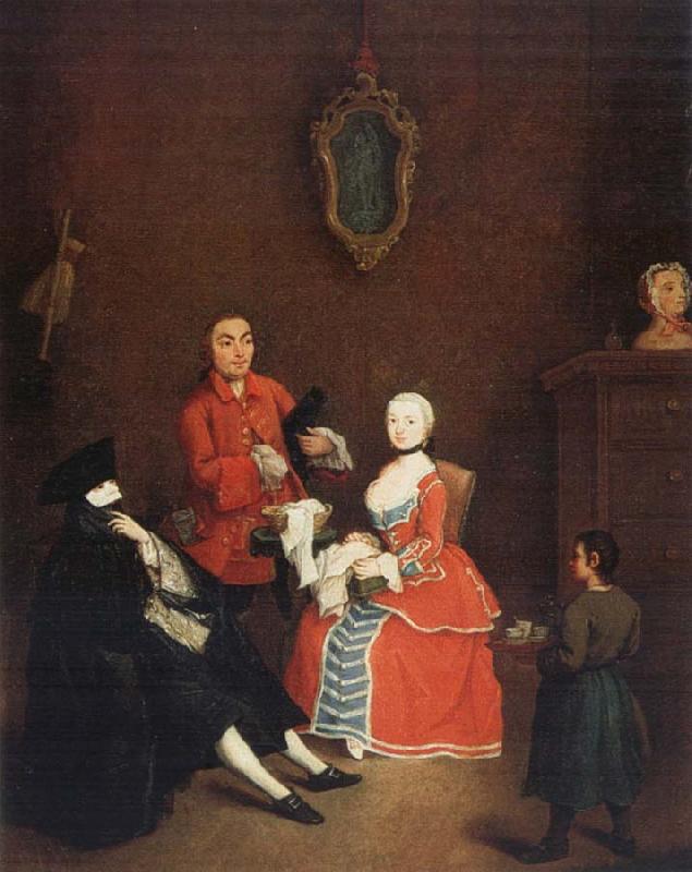 Pietro Longhi Visit of the Bauta Germany oil painting art